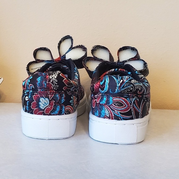 🆕️ Qupid~Floral Brocade Bow Slip On Sneakers - Picture 6 of 7